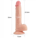 Lovetoy Nature Cock - tapadókorongos élethű dildó - 21 cm (testszínű)