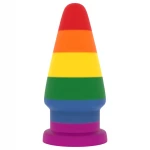 Lovetoy Prider - hosszú anál tágító plug (15 cm, szivárvány)