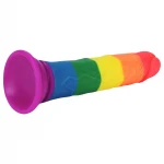 Lovetoy Prider 7.0 - élethű dildó - 19 cm (szivárvány)