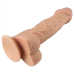 Lovetoy Real Extreme - testszínű tapadókorongos élethű dildó (23 cm)