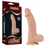 Lovetoy Real Extreme - testszínű tapadókorongos élethű dildó (23 cm)