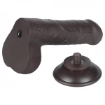Lovetoy Sliding-Skin - herés kétrétegű dildó - 18,3 cm (barna)