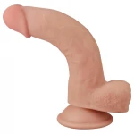 Lovetoy Sliding-Skin - kétrétegű dildó - 21 cm (testszínű)
