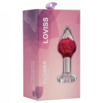 LOVISS Flower - anál plug - bíborka (átlátszó)