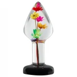 LOVISS Flower - virágmintás anál plug (átlátszó)