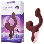 Magic Motion Magic Ponder - 2in1 csiklókaros vibrátor (bordó)