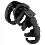 ManCage Model 02 - fekete férfi erényöv péniszketrec (9 cm)