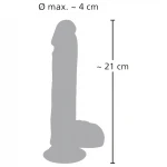 Medical Thrusting - tapadókorongos, lökő-forgó vibrátor (testszínű)