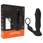 Erospace Men's Play - app-vezérelt lökő anál vibrátor (fekete)