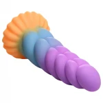Creature Cocks Mystique - unikornis dildó - 21 cm (lila-sárga)