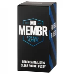 MR.MEMBR Rebecca - átlátszó műpunci maszturbátor férfiaknak - 14,5 cm
