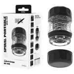 MX Spiral Portable Quin Cup - spirális, szívó hatású maszturbátor (fekete)