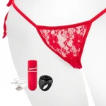 Screaming O Panty Set - piros vibrációs tanga, vibrációs bugyi (S-L)