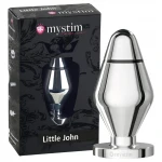 mystim Little John - kicsi elektro anál plug (ezüst)
