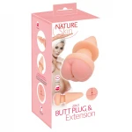 Nature Skin - anál plug és péniszköpeny (testszínű) 