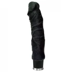 Nature Skin - fekete élethű vibrátor (22 cm)