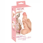 Nature Skin - dildó bőrrel - 19 cm (testszínű)