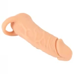Nature Skin - péniszköpeny és műpunci - 18 cm maszturbátor (testszínű)
