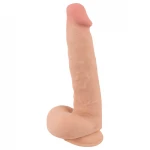 Nature Skin - AI Dream Girl élethű dildó mozgatható bőrrel és herékkel (25 cm)