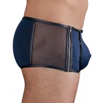 NEK - fekete fűzős-necc betétes férfi boxer (kék)