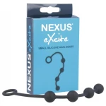 Nexus Excite - 4 gyöngyös anál dildó kezdőknek (fekete, kicsi)