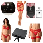 Obsessive Aloisa - 6 részes szexi fehérnemű ajándék szett (piros)
