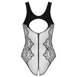 Obsessive B335 - átlátszó, nyitott, fekete body (S-L)