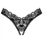 Obsessive Donna Dream - csipkés nyitott tanga (fekete)