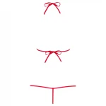 Obsessive Luiza - tulipános, pántos, piros body (S/M)