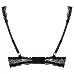 Obsessive Miamor - csipkés push-up melltartó (fekete)