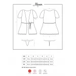 Obsessive Miamor Robe - csipkés ujjú köntös és tanga (fekete)