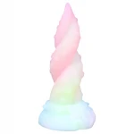 OgazR Kraken - csavart polipkar dildó - 18 cm (szivárvány)