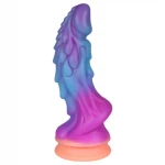 OgazR - lila-rózsaszín sötétben világító sárkány dildó (22 cm)