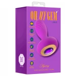 Oh My Gem - vibrációs anál plug kővel (lila)