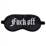 Ouch! Fuck Off - feliratos szatén BDSM szemmaszk (fekete)