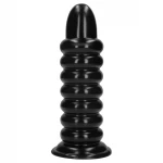 Ouch! Spiral Force - csavart anál plug (fekete) - 23,5 cm