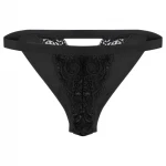 Pantyrebel - fekete akkus, rádiós tanga vibrátor nőknek (S-L)
