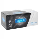 Pasante - fekete klasszikus latex óvszer nagy kiszerelésben (144 db)