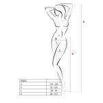 Passion BS002 - fekete nyitott necc szexharisnya (S-L)