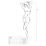 Passion BS010 - nyitott fekete necc overál (S-L)