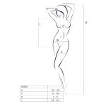 Passion BS064 - nyitott fehér necc body (S-L)