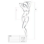 Passion BS064 - nyitott fekete necc body (S-L)