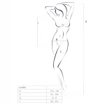 Passion BS064 - nyitott piros necc body (S-L)