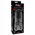 PDX Elite Extender Pro - akkus, szívó-rezgő maszturbátor (fekete)