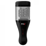 PDX Elite Rotobator - művagina, maszturbátor férfiaknak (átlátszó-fekete)