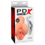 PDX Pick Your Pleasure - 2in1 élethű maszturbátor férfiaknak (testszínű)