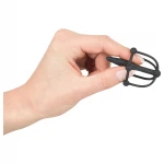 You2Toys Penisplug - szilikon makk-ketrec húgycső dilátorral (fekete)