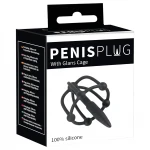 You2Toys Penisplug - szilikon makk-ketrec húgycső dilátorral (fekete)