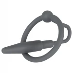 You2Toys Penisplug - szilikon makkgyűrű kúpos húgycső dilátorral (szürke)