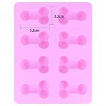 Pénisz formájú jégkocka készítő forma (pink)
